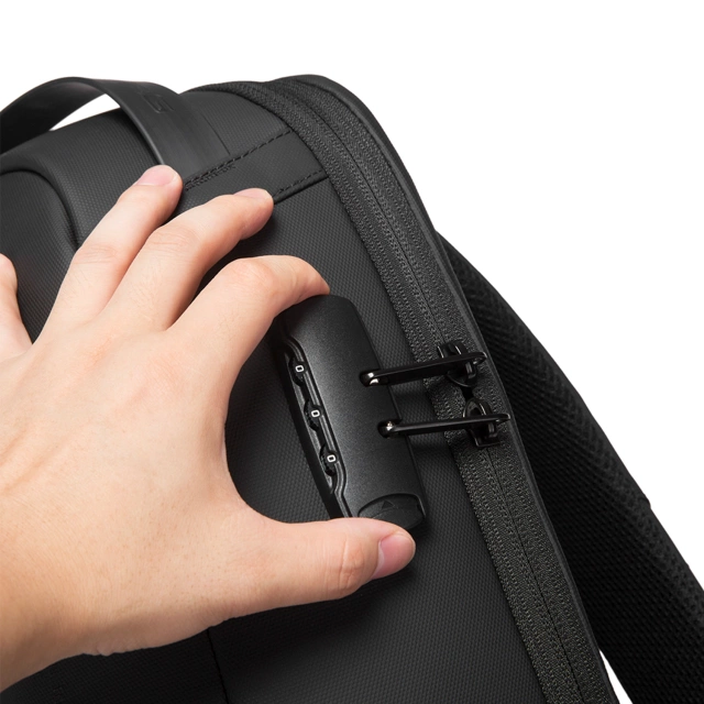 Водонепроникний рюкзак Bange для ноутбука 15.6", city traveler, 45х30х16 см, для роботи, літака, чоловічий, жіночий, з USB портом Чорний