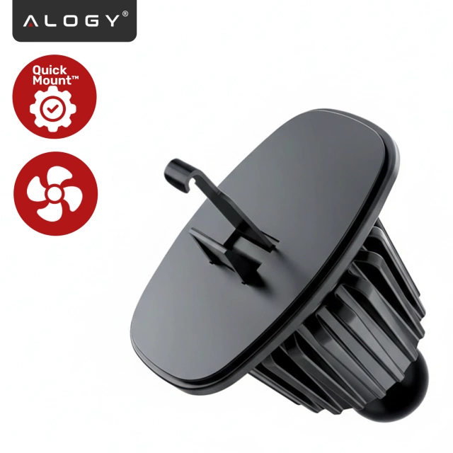 Držiak do vetracej mriežky auta - Duálny držiak MagSafe pre 2 telefóny, pevný a stabilný, magnetický dizajn - Alogy MagGrip™ Duo Black