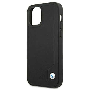 BMW BMHCP12SRCDPK Phone Case for Apple iPhone 12 Mini 5.4" black/black hardcase Leather Deboss