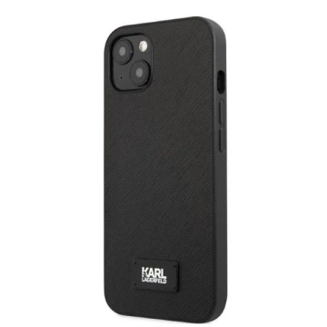 Ochranné pouzdro na telefon Karl Lagerfeld KLHCP13MSFMP2K pro Apple iPhone 13 6,1" hardcase black/black Saffiano Plaque