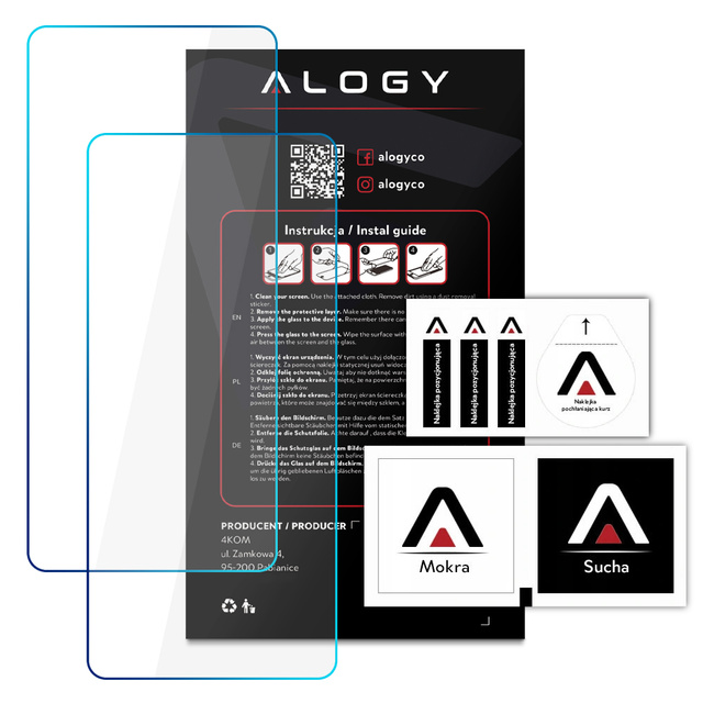 2x Tempered Glass 9H Alogy Screen Protection pro Samsung Galaxy A73