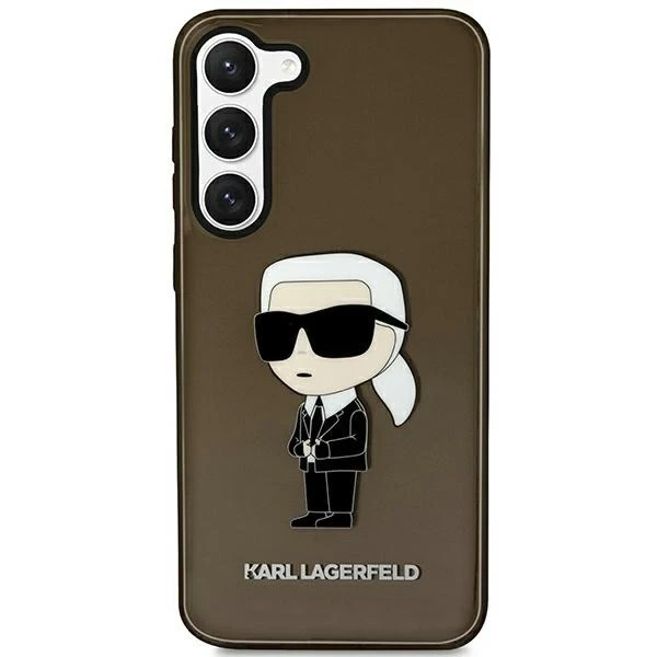 Ochranné puzdro na telefón Karl Lagerfeld KLHCS23MHNIKTCK pre Samsung Galaxy S23 Plus S916 čierne/čierne pevné puzdro Ikonik Karl Lagerfeld