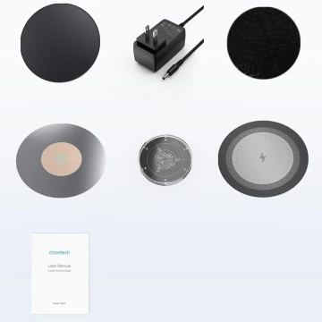 Choetech Untertisch-Induktionsladegerät 10W EU Ladegerät mit Stromkabel schwarz (T590-F)