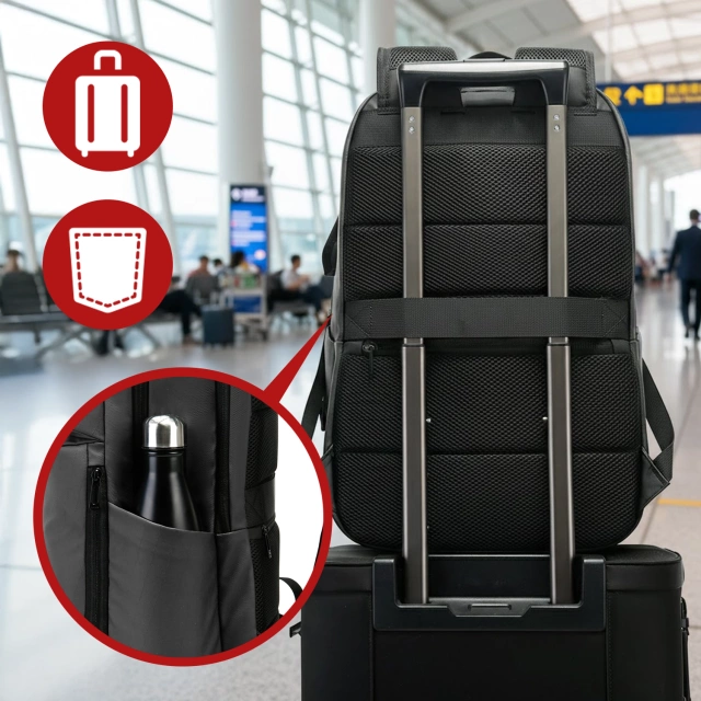 Vodotesný batoh Bange 26L na notebooky do 15,6" – priestranný a pohodlný, odolný a priedušný, do mesta aj na cesty, do práce a lietadla, unisex – sivý