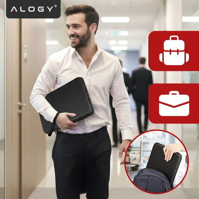 Ochranné pouzdro na notebook, MacBook Air Pro 13,3" Alogy Hard Foam Bag pro 13-14" notebooky černé