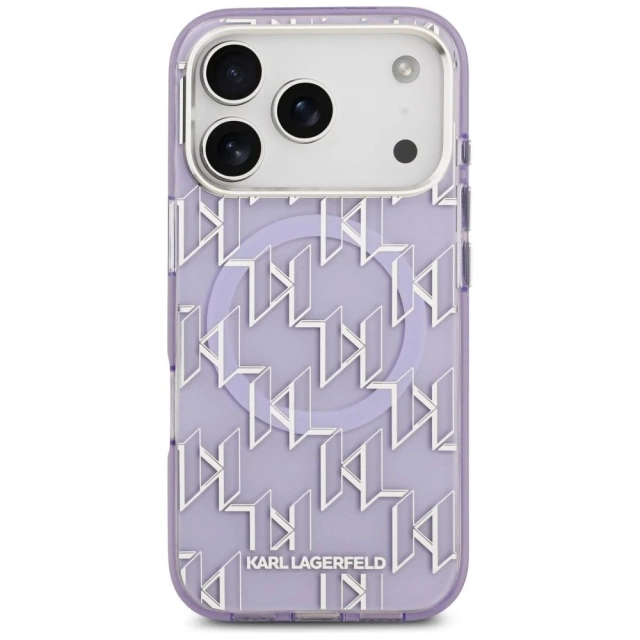 Etui Ochronne do iPhone 17 Pro Karl Lagerfeld IML KL Monogram MagSafe Fioletowy