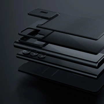 Nillkin Qin Leather Pro Case Samsung Galaxy S23 Flip Cover Kryt fotoaparátu Zelený