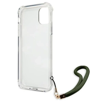 Guess GUHCN61KSARKA iPhone 11 6,1" zelený / khaki pevný obal Camo Collection
