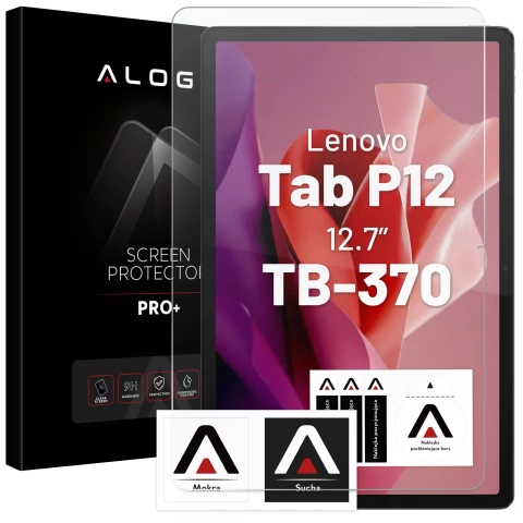 Tvrzené sklo pro Lenovo Tab P12 12.7 TB-370 ochranné sklo Alogy Screen Protector tvrzené sklo 9H
