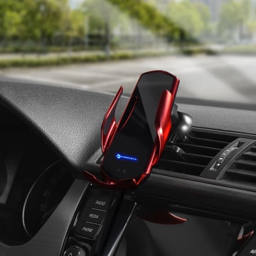 Автомобільний зарядний пристрій Forcell HS1 Auto IR Qi 15W Induction Red