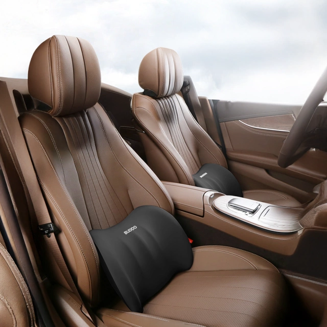 Alogy Car Pillow Lumbar Back Support Memory Foam Black