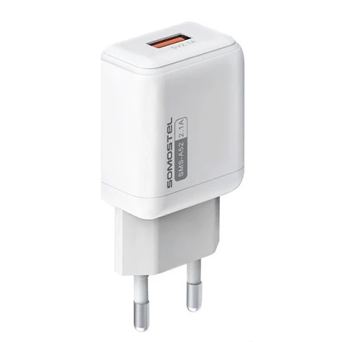 Somostel USB 2.1A 10W nabíjačka do siete SMS-A52 biela