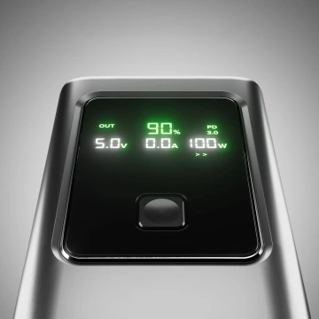 Powerbank SBS 10000mAh PD 35W z wyświetlaczem LCD Szary