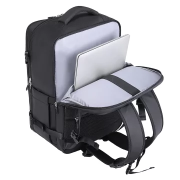 Водонепроникний рюкзак Bange для ноутбука 15.6", city traveler, 45х30х16 см, для роботи, літака, чоловічий, жіночий, з USB портом Чорний