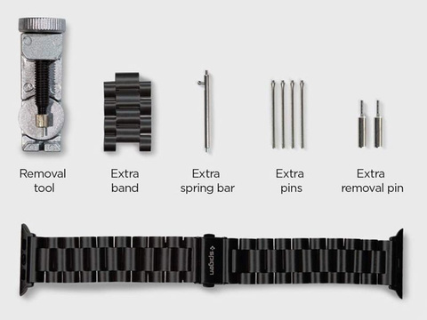 Remienok Bransoleta Spigen Modern Fit pre hodinky Apple Watch 2/3/4/5/6/SE (42/44 mm) čierny