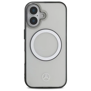 Etui Mercedes для iPhone 16 6.1" MagSafe Transparent Hardcase Printed Logo