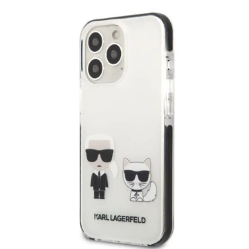 Ochranné puzdro na telefón Karl Lagerfeld KLHCP13LTPEKCW pre Apple iPhone 13 Pro / 13 6,1" pevné puzdro biele/biele Karl