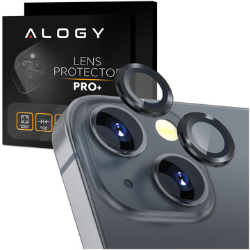 Alogy Metal Lens Ochranné sklo Krytky objektivu pro Apple iPhone 13/13 Mini Black