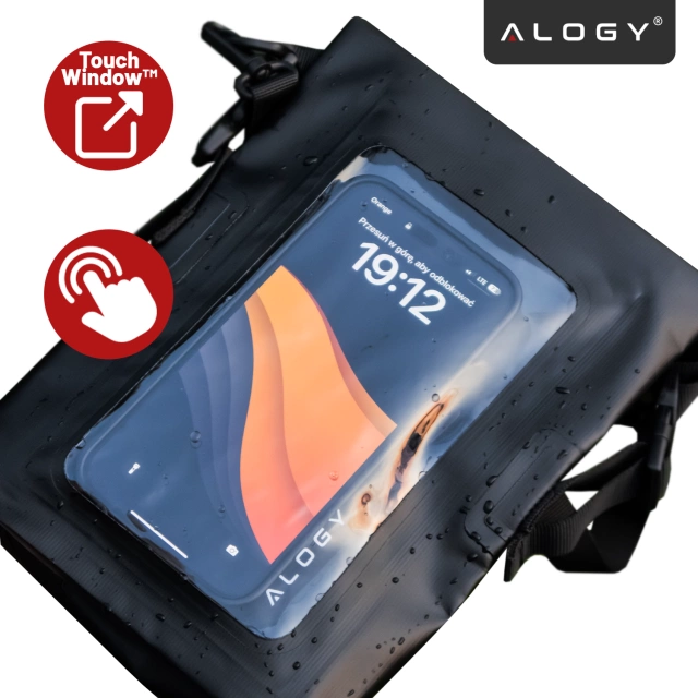 Pouch Vodotěsné pouzdro na telefon Velká taška Pouzdro Vodotěsné Alogy Vodotěsné černé