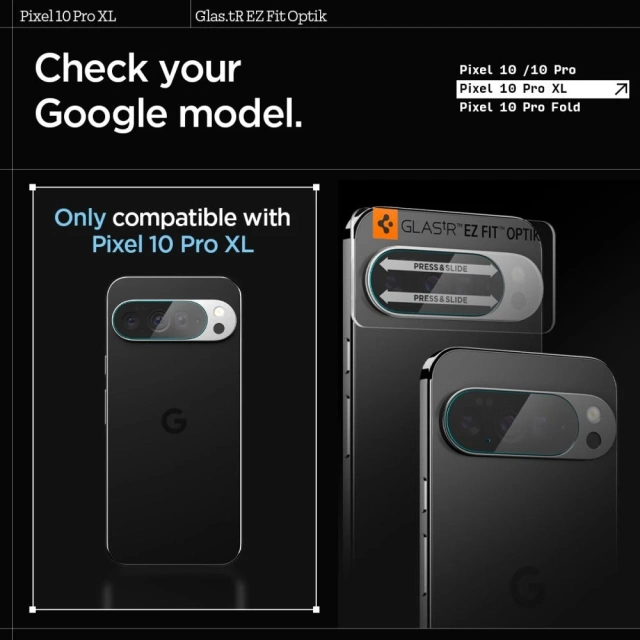 Osłona Aparatu Spigen Optik Glas.TR Camera Protector 2-Pack Google Pixel 10 Pro XL Crystal Clear