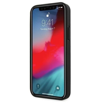 Karl Lagerfeld Handyhülle für iPhone 12/12 Pro 6.1" schwarz/schwarz Hardcase Saffiano Ikonik Karl