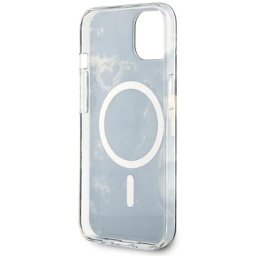 Sada na telefon Guess GUHMP14MHTMRSK pro Apple iPhone 14 Plus 6,7" černý/černý pevný obal Golden Marble MagSafe