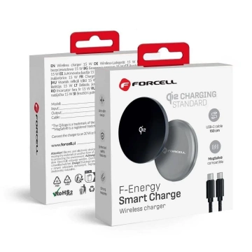Індуктивний зарядний пристрій Forcell Smart Charge Qi2 MagSafe 15W USB-C