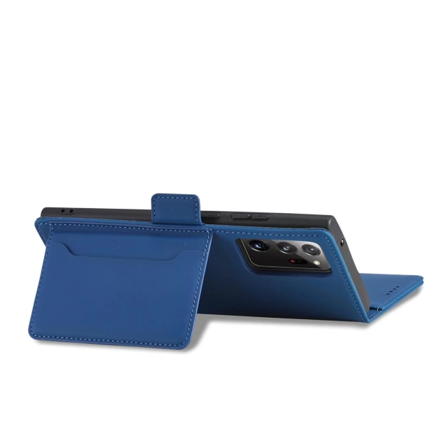 Puzdro na magnetické karty pre Samsung Galaxy S22 Ultra Pouch Card Wallet Card Holder Blue