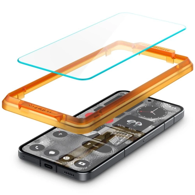 Spigen Alm Glas.tR 2er-Pack gehärtetes Glas für Nothing Phone 2 Clear