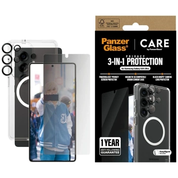 Захисне скло CARE by PanzerGlass 3-в-1 із захистом від ультрафіолету для Samsung Galaxy S25 Ultra