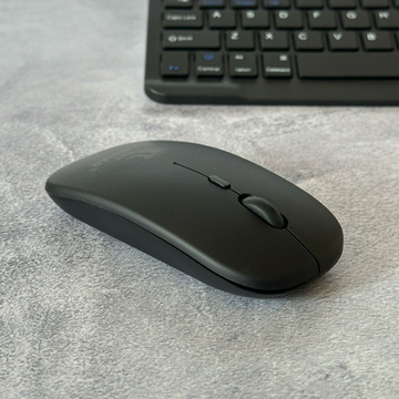 Клавіатура Миша Набір бездротова миша для ноутбука Bluetooth AN-030 Silent Slim Black