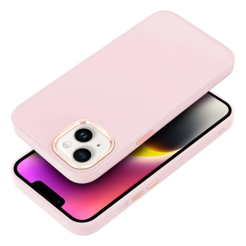 FRAME case for Apple iPhone 15, powder pink