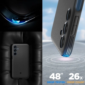 Case for Samsung Galaxy A35 5G Spigen Essential SandBlast Case back cover matte black Matte Black
