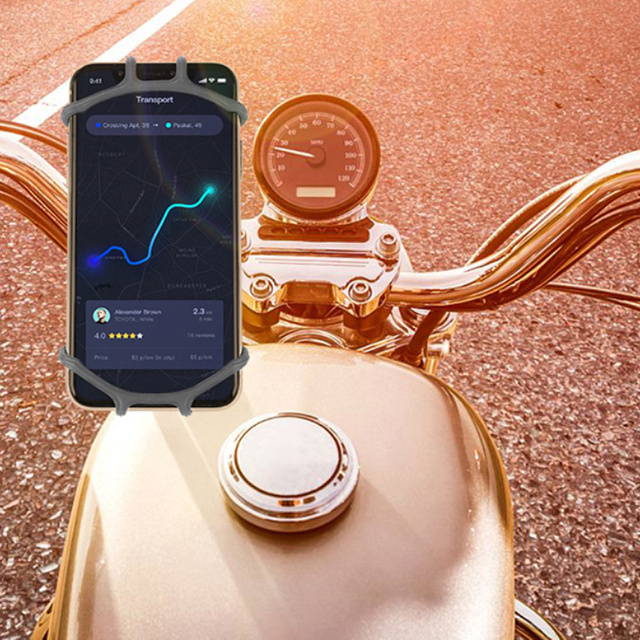 Bicycle holder Alogy Spider TPU Bike Phone Holder Silicone flexible for bicycle motor scooter quad Black