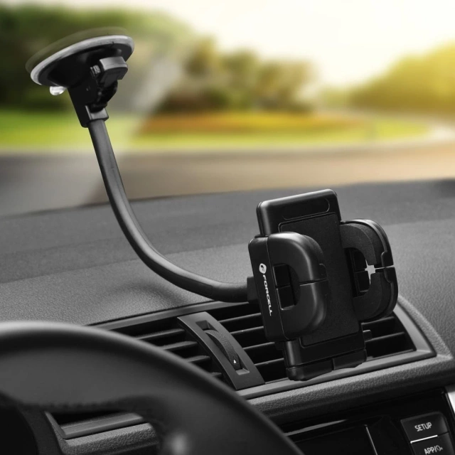 Forcell Regular 2in1 Car Holder Grid/Glass Arm 27cm Black