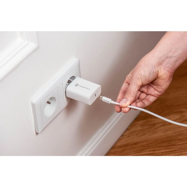 Nabíjačka Forcell 20W USB-C PD QC 4.0 Lightning kábel pre iPhone 12 13 14