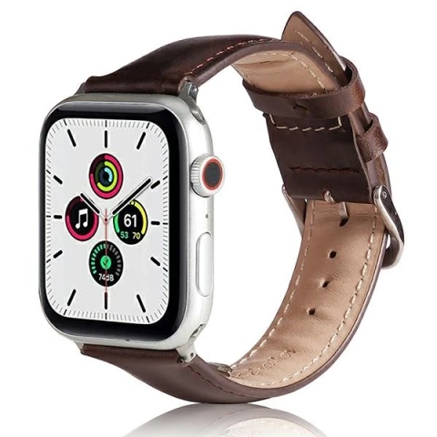 Beline Leather smartwatch strap for Apple Watch 42/44/45/49mm brown/brown