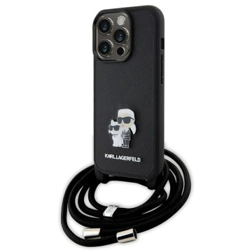 Etui Karl Lagerfeld KLHCP15LSAKCPSK для iPhone 15 Pro 6.1" hardcase czarny/black Crossbody Saffiano Metal Pin Karl