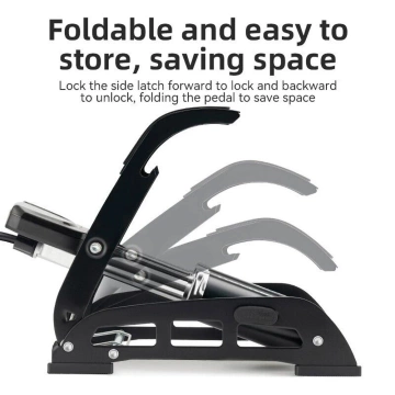 Rockbros 42430001001 nožná pumpa s displejom - čierna