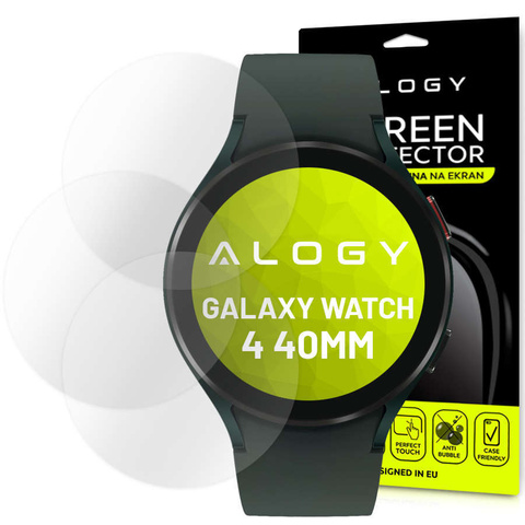 3x Folia hydrożelowa Alogy Hydrogel для Samsung Galaxy Watch 4 40 мм
