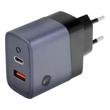 Зарядний пристрій Forcell GaN 45 Вт USB-C USB-A PD QC SFC, сірий