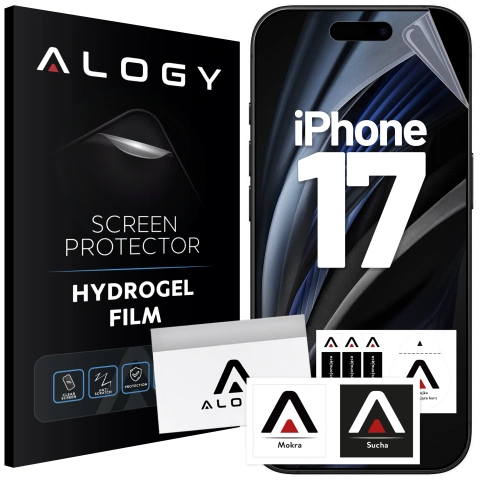 Folia hydrożelowa do Apple iPhone 17 – elastyczna ochrona ekranu, samoregeneracja, pełne dopasowanie i wysoka przejrzystość – Alogy Hydrogel Film™