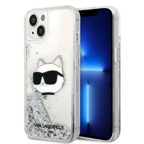 Etui Karl Lagerfeld KLHCP14MLNCHCS для iPhone 14 Plus 6,7" твердий чохол з блискітками Choupette Head