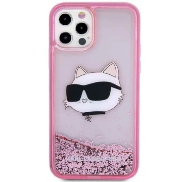 Захисний чохол для телефону Karl Lagerfeld KLHCP12MLNCHCP для Apple iPhone 12 /12 Pro 6.1" pink/pink hardcase Glitter Choupette Head