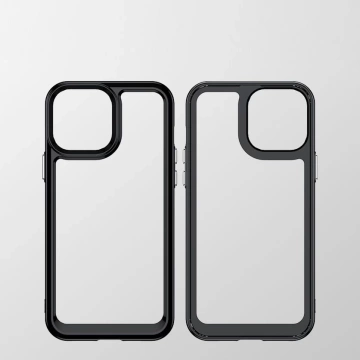 Pevný kryt Outer Space Case pre iPhone 12 Pro Max s gélovým rámom modrej farby