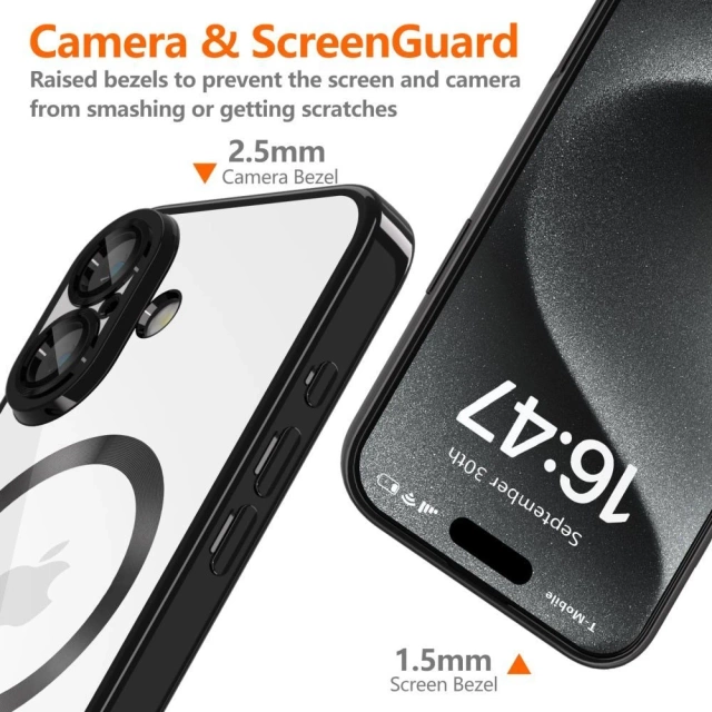 Pouzdro pro iPhone 16e Tech-Protect MagFlex MagSafe Shiny Black