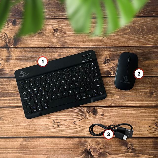 Клавіатура Миша Набір бездротова миша для ноутбука Bluetooth AN-030 Silent Slim Black