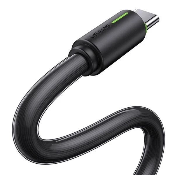 Kabel USAMS SJ734 USB-C na USB-C 1 m, 60 W, černý, řada YU, odolný a rychlý