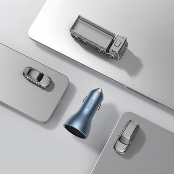 Baseus Golden Contactor Pro autonabíjačka USB-A 2x USB-C 65W tmavo šedá (CGJP010013)