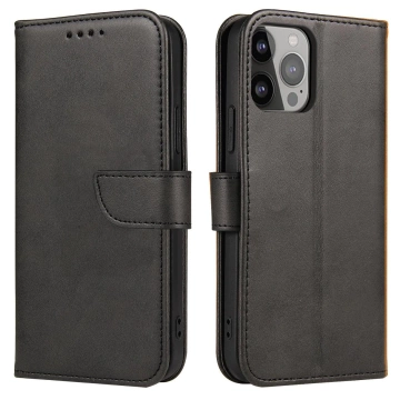 Magnetic Phone Case для iPhone 14 elegant case cover з відкидною кришкою і функцією підставки чорний